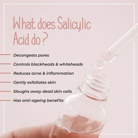 Salicylic Acid Benefits, Skincare Facts, For Blackheads, Skin Facts, Skin Advice, Acne Causes, Hormonal Acne, Cruelty Free Skin Care, How To Exfoliate Skin