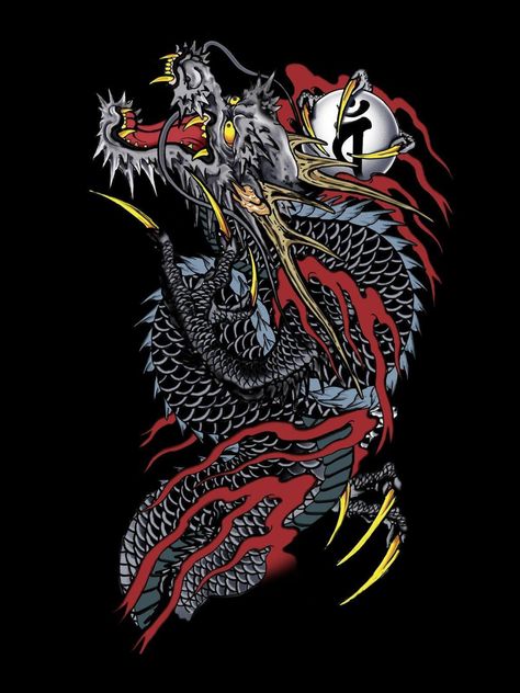 Dragon Tattoo Wallpaper, Cave Dragon, Yakuza Style Tattoo, Dragon Koi Tattoo Design, Dragon Tattoo Meaning, Backgrounds Blue, Japanese Wallpaper, Dragon Wallpaper, Japanese Dragon Tattoo