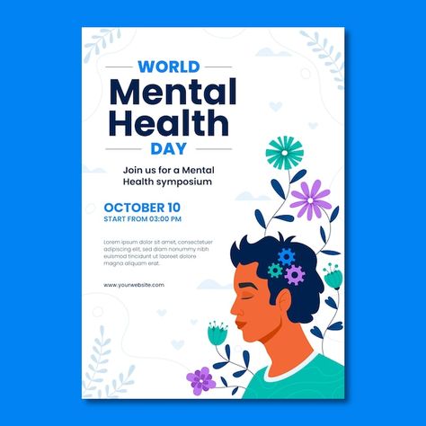 Feed Layout, Mental Health Poster, World Mental Health Day, Event Posters, Instagram Feed Layout, Inspo Art, Mental Health Posters, Instagram Dp, Flyer Design Inspiration