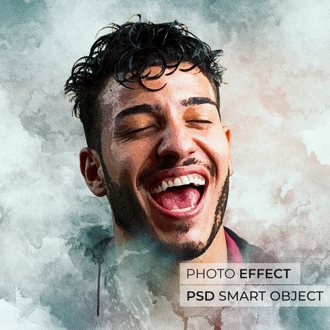 Portrait of person with watercolor effec... | Free Psd #Freepik #freepsd #effect #watercolor-mockup #portrait-illustration #water-color-effect College Photo, Photo To Watercolor, Watercolor Photo, Photoshop Watercolor, Filters App, White Background Photo, Psd Template Free, Graphic Designing, Watercolor Effects