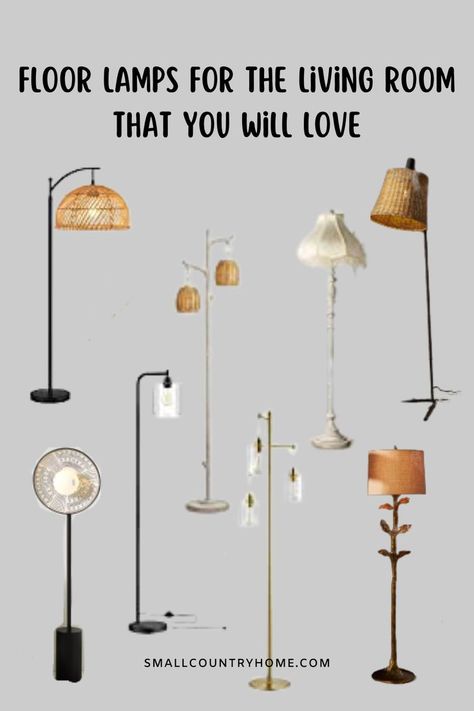 tall lamps for living room Lamps Living Room Ideas, Cottage Floor Lamp, Tall Lamps For Living Room, Boho Floor Lamp, Living Room Ideas Boho, Room Ideas Boho, Small Apartment Inspiration, Best Floor Lamps, Floor Lamps For Living Room