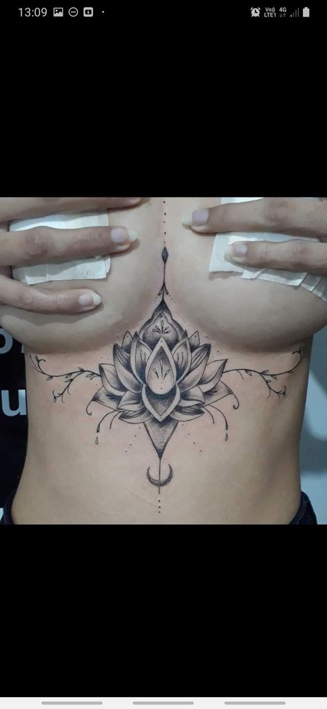 Lotus Sternum Tattoo, Chakra Lotus, Lotus Flower Mandala, Sternum Tattoo, Lotus Tattoo, Flower Mandala, Tattoo Inspo, Blank Canvas, Lotus Flower Tattoo