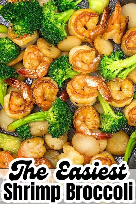 Scallops And Broccoli Recipe, Recipes Scallops, Broccoli Fried Rice, Honey Shrimp, Shrimp Broccoli, Shrimp And Rice Recipes, How To Make Shrimp, Comforting Dinner, Cheesy Chicken Broccoli