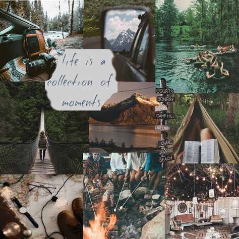 #travelblogger #traveling #campingideas #camperlife #campervan #campingadventures #bonfire #bonfirenight #rustic #rusticdecoration #outdoordecorations #hikingtips #mountains #campaesthetic #photoshootideas #moodboard #collagewallpaper #collage #collageboard #graphicdesigner #picsart #photoshopwallpaper #photoshop Adventure Mood Board Aesthetic, Mountains Mood Board, Adventure Mood Board, Outdoorsy Aesthetic Wallpaper, Camping Mood Board, Hiking Wallpaper Aesthetic, Mountain Mood Board, Asthetic Picture Camping, Mountain Collage Wallpaper