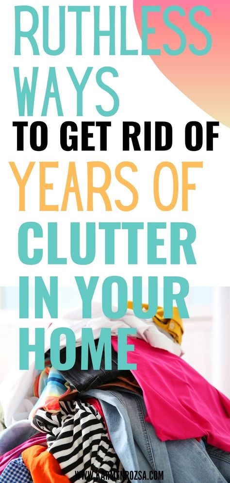 Declutter motivation tips if you want to be ruthless when decluttering clothes in your home! Declutter your home easily an get rid of clutter fast! Declutter tips and tricks to get clean your home and have a clutter free home! Tips For Getting Rid Of Stuff, How To Get Rid Of Clutter, How To Get Rid Of Things, Things To Get Rid Of, Hoarder Cleaning Tips, How To Get Rid Of Stuff, Declutter Motivation, Hoarding Help, Decluttering Motivation