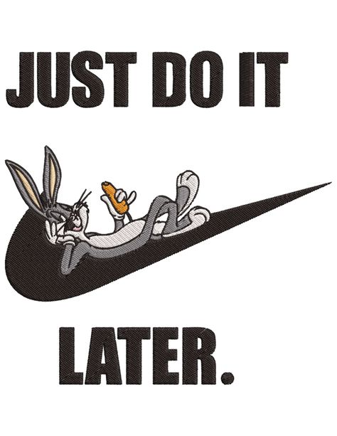 Cute Bugs Bunny on the Nike swoosh comes in 3 sizes and 7 formats Bugs Bunny Nike Wallpaper, Bugs Bunny Aesthetic, Bugs Bunny Wallpaper, Sarcastic Wallpaper, Elmo Wallpaper, Just Do It Later, Cute Bugs, Funny Lock Screen Wallpaper, Looney Tunes Wallpaper