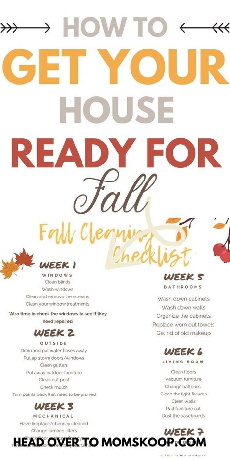 Soon Summer will be over and the Fall season will be upon us. Use our easy Fall Cleaning Steps, to get your house ready for Fall in no time! Fall Clean Up Checklist, Fall Cleaning Checklist, Cleaning Schedules, Holiday Cleaning, Fall Cleaning, Cleaning Blinds, House Cleaning Checklist, Cleaning Gutters, Todo List