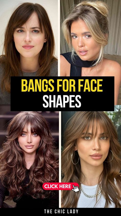 15 Curtain Bangs Styles That Flatter Every Face and Hair Type! Curtain Bangs Vs Fringe, Fringe Bangs Vs Curtain Bangs, Bangs For An Oval Face, Best Bangs For Face Shape, Curtain Bangs Vs Face Framing Layers, Round Face Haircuts Curtain Bangs, Eye Length Bangs, Heart Shape Face Curtain Bangs, Bangs For Oval Face Shape Long Hair