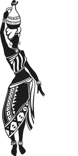 Ethnic dance african woman Royalty Free Vector Image African Woman Body, Dance African, African Drawings, Ritual Dance, Africa Art Design, African Tattoo, Woman Vector, Woman Dancing, African Women Art