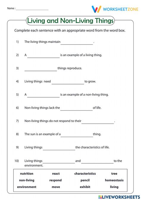 Living and non-living things worksheet for Grade 3 Science Worksheet For Class 3, Class 3 Science Worksheets, Living And Non Living Things Worksheets Grade 3, Living And Non Living Things Worksheets, Living And Non Living Things Activities, Living Non Living Worksheet, Living Things And Non Living Things, Grade 3 Science Worksheets, Science Worksheets For Grade 1