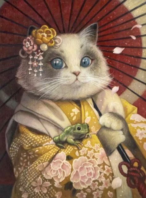 Phoenix Chan, It Is Done, Image Chat, Fancy Cats, Retro Cats, Cat Posters, Cats Illustration, Arte Animal, Cat Portraits