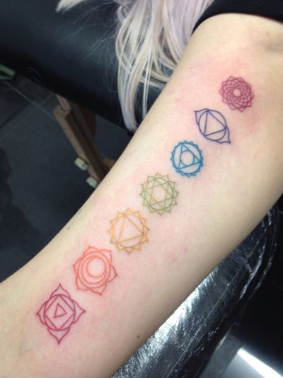 Symbols of the chakras 7 Chakras Tattoo, Heart Chakra Tattoo, Heart Chakra Symbol, Chakras Tattoo, Chakra Tattoo, Yoga Tattoos, Symbol Tattoo, Chakra Symbols, Skeleton Hand Tattoo