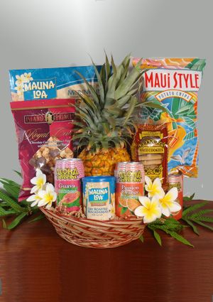 Tropical Basket Ideas, Hawaii Themed Gift Basket, Beach Themed Basket, Tropical Gift Basket Ideas, Luau Gift Basket, Hawaiian Themed Gift Basket, Hawaii Gift Basket Ideas, Hawaiian Gift Basket Ideas, Hawaii Gift Basket