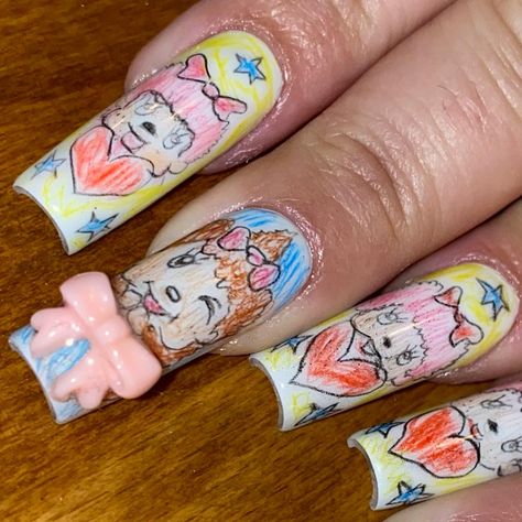 Doodle Nails, Time Doodle, Airbrush Nails, Nail Time, January 23, Valentines Nails, Nail Accessories, Nail Art Diy, Nail Inspo