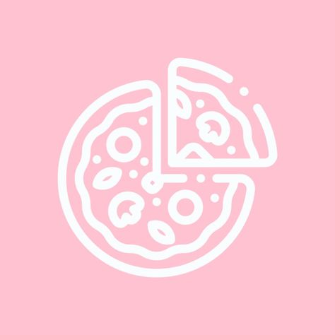 Pizza Icon Pink, Pink Pizza Aesthetic, Pink Pizza Icon, Pink Food Icon, Tablet Customization, Pizza App, Pink Backround, Pink Pizza, Icon Rosa