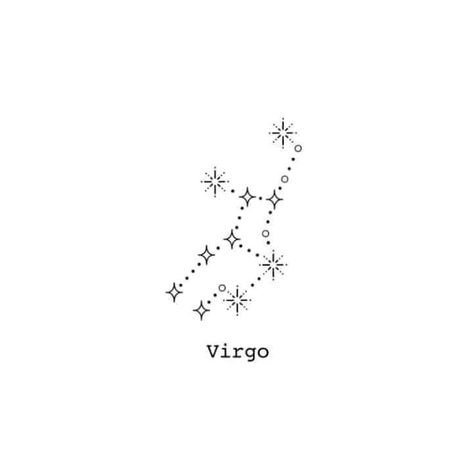 Virgo Tattoo Constellation, Virgo Aesthetic Tattoo, Spouse Tattoos, Mommy Daughter Tattoos, Virgo Tattoo Designs, Virgo Constellation Tattoo, Tattoos Inspo, Aquarius Tattoo, Couple Tattoos Unique