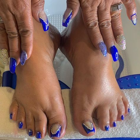 Blue Acrylic Toe Nails, Dark Blue Toe Nails, Royal Blue Pedicure, Royal Blue Toe Nails, Blue Toes Nails, Blue Pedicure, Blue Toe Nails, Royal Blue Nails, Gel Toe Nails