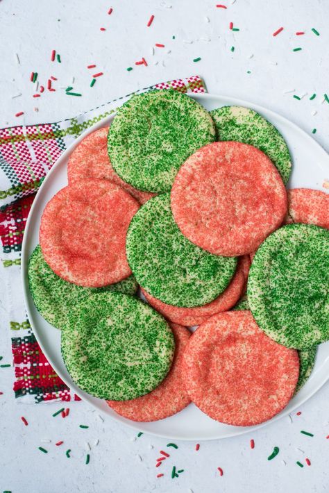 Christmas Sugar Cookies Classic Sugar Cookie Recipe, Drop Sugar Cookie Recipe, Merry Chrysler, Christmas Sugar Cookie Recipe, Drop Sugar Cookies, Christmas Baking Cookies, Sanding Sugar, Gluten Free Sugar Cookies, 2023 Ideas