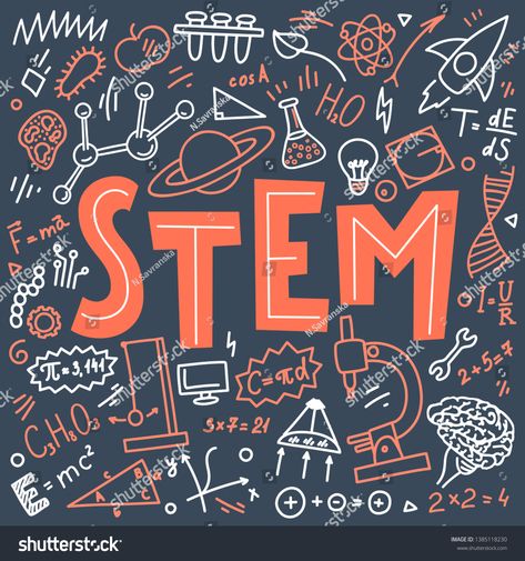 STEM. Science, technology, engineering, mathematics. Science education doodles and hand written word \ #Ad , #sponsored, #engineering#mathematics#technology#STEM Woman In Stem, Stem Club, Summer Stem, Mathematics Activities, Recycle Old Clothes, Wallpaper Tumblr Lockscreen, Kids Doodles, Stem Science, E Mc2