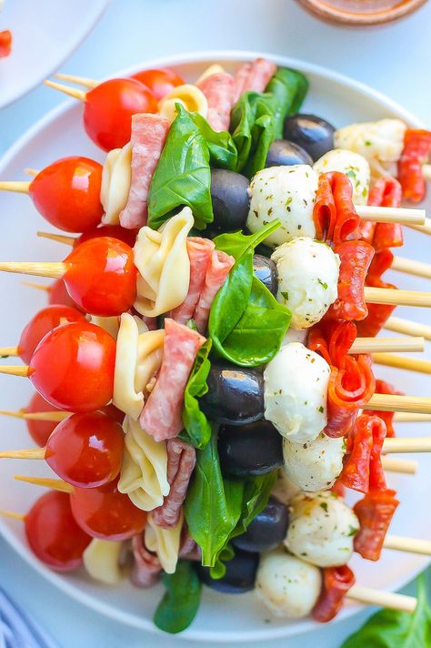 Meatballs Stovetop, Keto Antipasto, Cookout Sides, Fresh Corn Salad, Simple Appetizer, Antipasto Skewers, Cookout Side Dishes, Bbq Meatballs, Skewer Appetizers