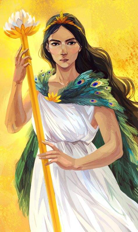 Hera (Art by Viria) Hera Goddess, The Kane Chronicles, Zio Rick, Hazel Levesque, Dibujos Percy Jackson, Jason Grace, Greek Gods And Goddesses, Percy Jackson Fan Art, Greek Mythology Art