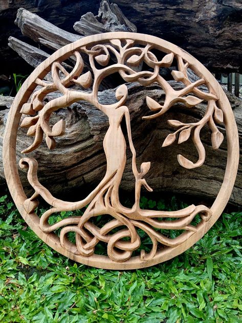 Tree of life wall art was imagined by our shop here in Ubud Bali  local artists here are very creative and come up with new concepts all the time Bali is one of the remaining  world ,renowned wood carving centers in the world the people have learned the carving techniques by passing them down through generations. The culture is a version of Hindu that emphasizes family community and religion For this reason the artistic creativity is over the top and time is not always as critical as a perfect piece of art. The tree of life is made from tropical suar wood (albesia zaman ). Grown environmentally sustainable. Processing time  Order will be processing in 1-7 business days  SPECIFICATION Material : suar wood  Color      : Brown and natural Dimension : 16"x16"x0.8" CUSTOMS & IMPORT TAXES For in Tree Of Life Wall Art, Carving Techniques, Celtic Tree Of Life, Wood Carving Designs, Celtic Tree, Ubud Bali, Carving Designs, Wall Art Wall, Ubud