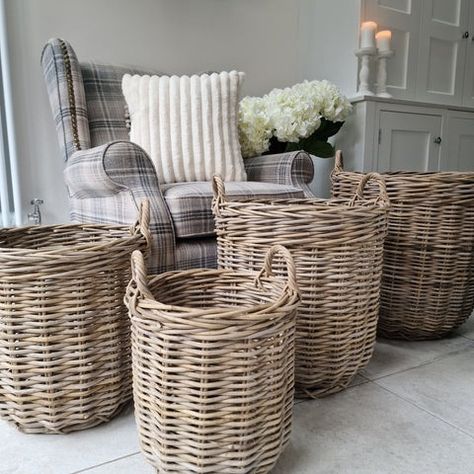 New In – Page 2 – Dot and Blush Large Blanket Storage Baskets, Wicker Basket For Blankets, Basket With Blankets Living Rooms, Rustic Basket, Flower Furniture, Large Wicker Basket, Log Basket, Rustic Baskets, Willow Basket