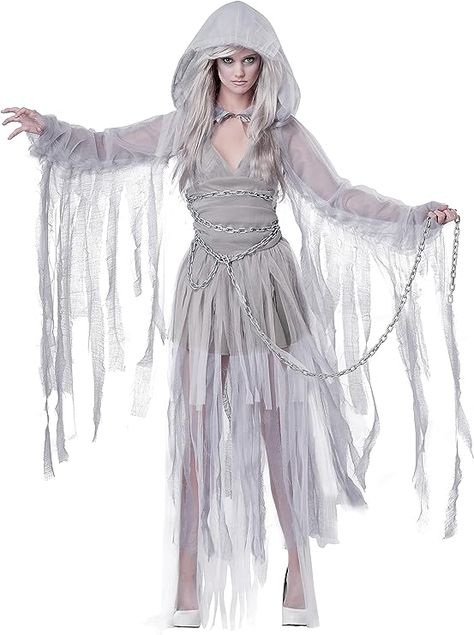 Spirit Costume, Ghost Spirit, Party City Costumes, Horror Halloween Costumes, Spirit Ghost, Haunting Beauty, California Costumes, Diy Unicorn, Ghost Costume