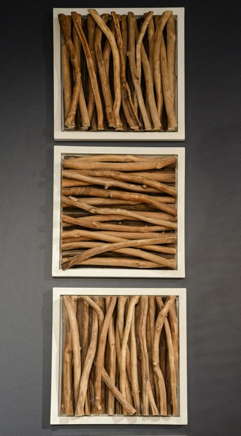 Wood Stick Decor, Stick Decor, Diy Wand, Wood Sticks, Wood Plans, Wooden Wall Decor, Woodworking Ideas, Into The Woods, Living Room Diy