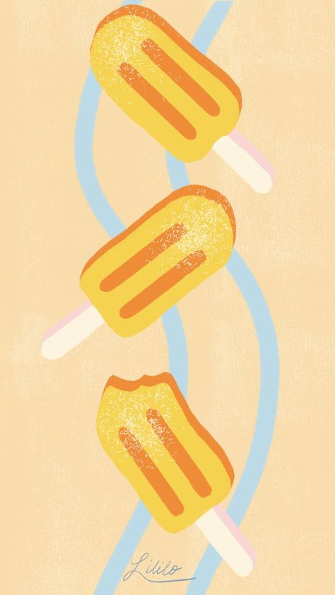 Ice Cream illustration, Cute Illustration Wallpaper, Popsicle Illustration, Final Project Ideas, Pop Ice, Pop Illustration, Wallpaper Illustration, Illustration Wallpaper, Ice Cream Ice, Ice Pop