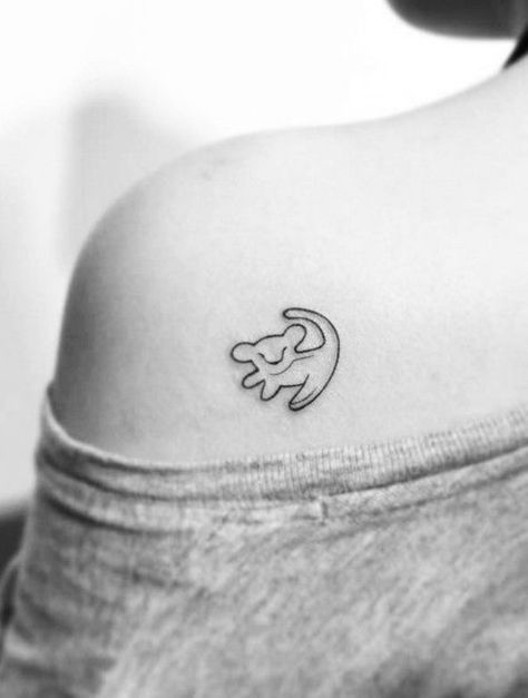 Tiny Disney Tattoo, Simba Tattoo, Toy Story Tattoo, Winnie The Pooh Tattoos, Tatoo Dog, Lion King Tattoo, Disney Tattoo, Initial Tattoo, Tiny Tattoo