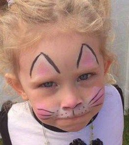 basic cat face paint - cute Cat Face Paint Easy, Cat Face Paint, Easter Face Paint, Easy Face Painting Designs, Kitty Face Paint, Dalmatian Puppies, Kitty Painting, About Butterfly, Face Painting Tutorials