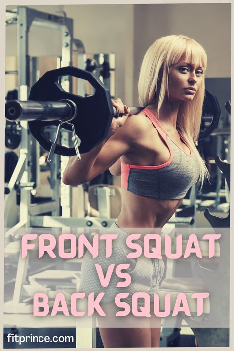 Front Squat vs. Back Squat Squat Quotes, Squats Exercise, Squat Exercise, Squat With Bar, Back Squat, Build Yourself, Easy Exercises, Back Squats, Front Squat