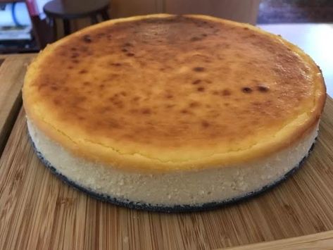 Authentic New York Cheesecake #justapinchrecipes Crustless Cheesecake, Lemon And Coconut Cake, Hazelnut Butter, Bread Puddings, Olive Relish, Lemon Coconut, Gourmet Desserts, New York Cheesecake, Bake Cheesecake