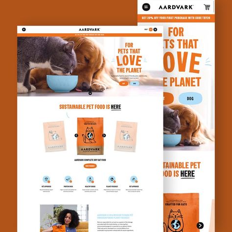 Food Website Design Inspiration, Food Website Design, Cat Website, Food Web Design, Food For Dogs, Food Web, Ux Design Inspiration, Dry Cat Food, Food Website