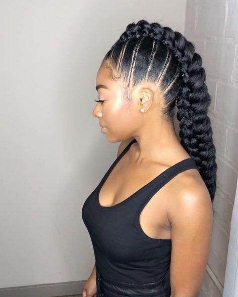 STYLECASTER | Protective Hairstyles to Try | Dragon Braid Braid Hairstyles Short Hair, Braid Hairstyles Short, Dragon Braid Hairstyles, Dragon Braid, Half Braided Hairstyles, Natural Afro, Weave Ponytail, Styles Braids, Hair Afro