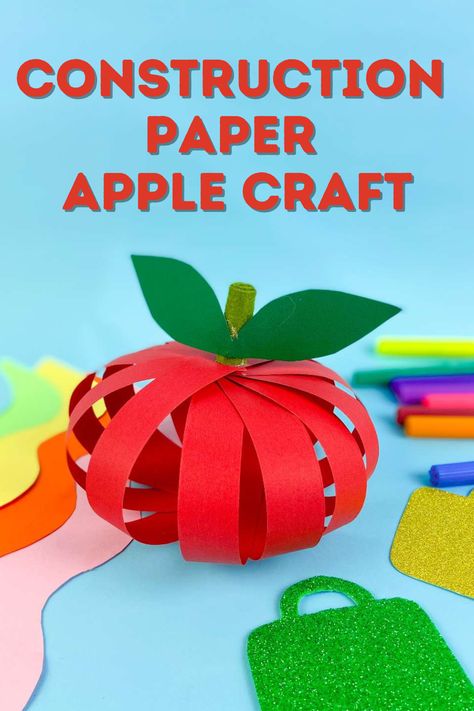 Make an apple for the teacher or to celebrate fall with this cute construction paper apple craft. Here is how to make it! A For Apple Craft, Paper Apple Craft, Apple Paper, A For Apple, Paper Apple, Apple Craft, Edible Crafts, Fun Fall Activities, Apple Theme