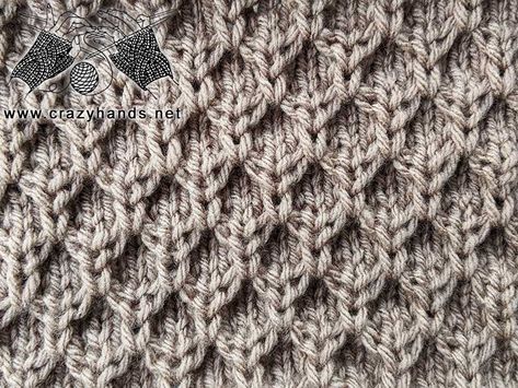 Knit Stitch Patterns Texture, Earwarmer Knitting Patterns, Knit A Hat, Knit Purl Stitches, Hand Knitting Diy, Knitting Patterns Free Blanket, Knitting Patterns Free Beginner, Knitting Stitches Tutorial, Knitting Basics