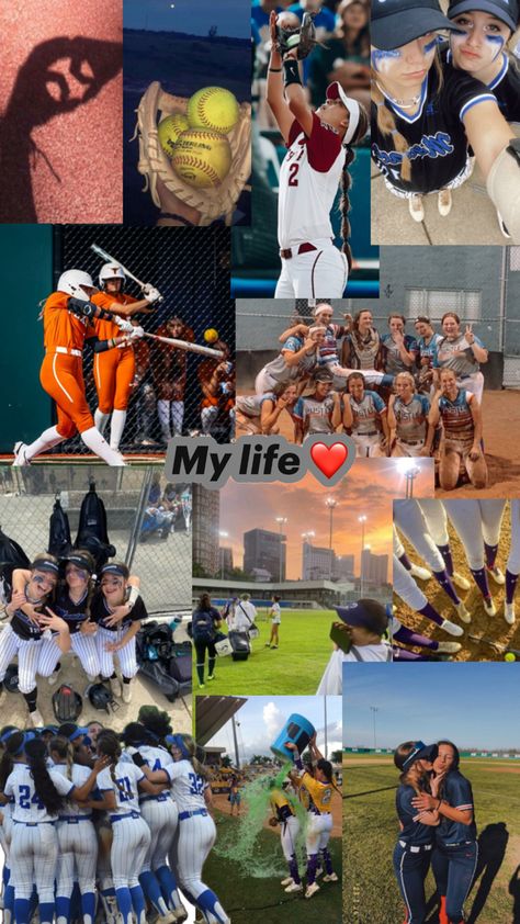 Softball Besties, Softball Tiktoks, Softball Aesthetic, Softball Photos, Softball Funny, Cute Sporty Hairstyles, Softball Stuff, Softball Season, Softball Quotes