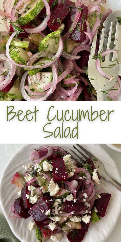 Beet Onion Salad, Beet And Cucumber Salad Recipes, Shredded Beet Salad, Beets And Cucumber Salad, Beet Salad Recipes Cold, Beet And Cucumber Salad, Cucumber Beet Salad, Beet Salads, Cucumber Red Onion Salad