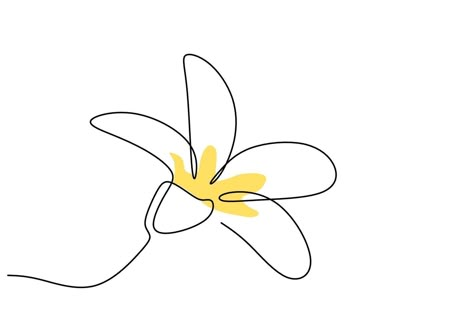 Flower For Garden, One Line Flower, Jasmine Drawing, Jasmine Tattoo, Balinese Design, Garden Logo, Flower Minimalist, Dibujo Simple, Tatoo Inspiration