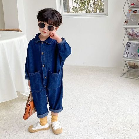 Barn Outfits, Cute Little Boy Outfits, Mum Inspiration, Overalls Boy, Good Morning Baby, Toddler Fits, Toddler Boy Style, Overalls Blue, Kids Silhouette