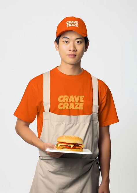 Restaurant Staff Uniform, Fast Food Uniform, Fast Food Worker, Restaurant Uniform, Cafe Uniform, Restaurant Staff, Fast Food Workers, Food Mockup, Restaurant Uniforms