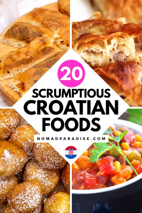 Traditional Croatian Food, Croation Recipes, Croatia Food, Croatian Food, Croatian Cuisine, Eastern European Recipes, Foods To Try, Around The World Food, Foreign Food