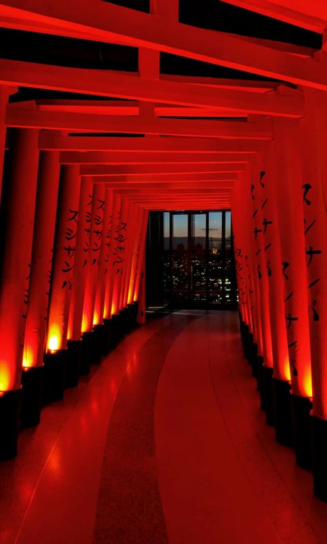 Travel Red Aesthetic, Japan Red Aesthetic, Red Tokyo Aesthetic, Red Aesthetic Place, Red Japan Aesthetic, Private Aesthetic, Sukuna Aesthetic, Aesthetic Places Background, Chaos City