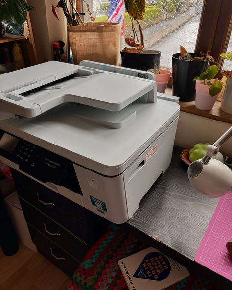 I thought would share some recent good news with all of you 🥳🥳 I finally ordered an A3 printer & scanner!!! ✨🫶 Soo needed now that I can’t use the university printer anymore! I can’t wait to use this to create some more experimental illustrations & potentially print some products 😎!! #100daychallenge day 3 #art #artstudio #illustration Printer Aesthetic, 100 Day Challenge, Study Inspo, Color Printer, Work Spaces, 2025 Vision, Printer Scanner, Studying Inspo, Anime Stuff