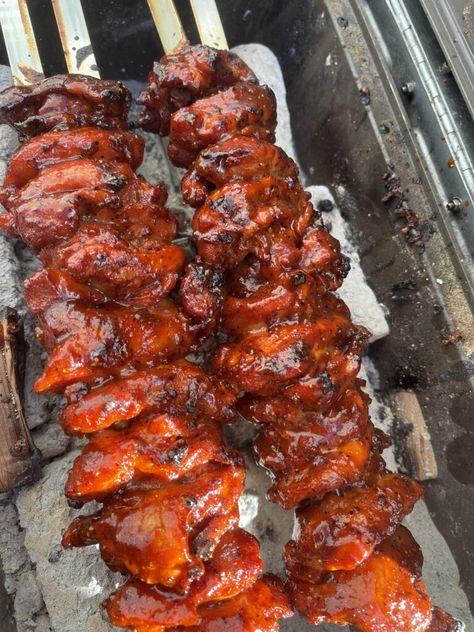 Filipino Style Chicken Skewers Filipino Chicken Skewers, Filipino Chicken Barbecue Recipe, Cooking Thanksgiving Dinner, Barbecue Chicken Recipe, Basting Sauce, Rotisserie Grill, Filipino Style, Barbecue Chicken, Smoked Chicken