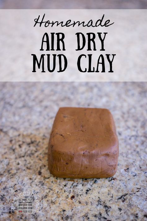 Homemade Air Dry Mud Clay can be used in many crafts and activities in which brown clay is needed. We used it for several ancient history projects. via @researchparent Homemade Air Dry Clay Recipes, Air Dry Clay Recipes, Ancient History Projects, Homemade Air Dry Clay, Clay Recipes, Sensory Dough, Clay Crafts For Kids, Homemade Clay, Healing Clay