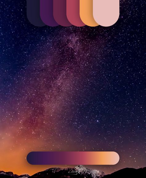 Galaxy Constellation, Space Sky, Planet Colors, Gradient Color Design, Water Sunset, Website Color Palette, Galaxy Colors, Color Design Inspiration, Sun Clouds