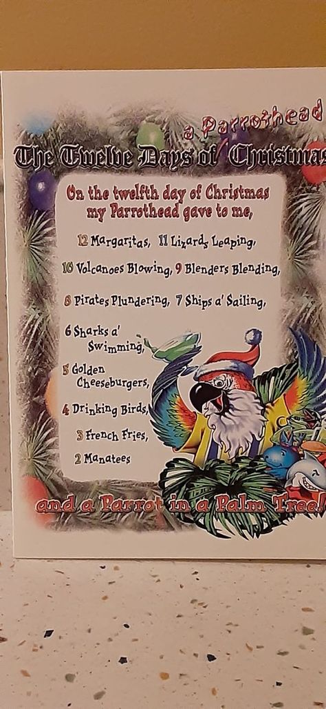 Jimmy Buffett Christmas, Jimmy Buffet Christmas, Jimmy Buffett Tattoo Ideas, Cali Christmas, Drinking Bird, Perfect Sayings, Tiki Bar Signs, Jimmy Buffet, Florida Christmas